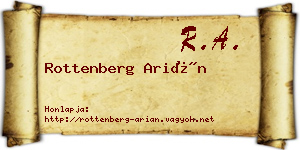 Rottenberg Arián névjegykártya